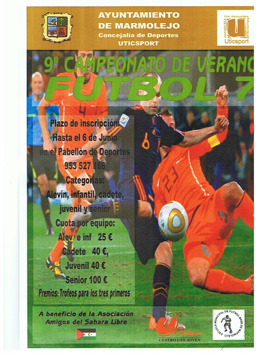 Cartel fútbol 7 Marmolejo